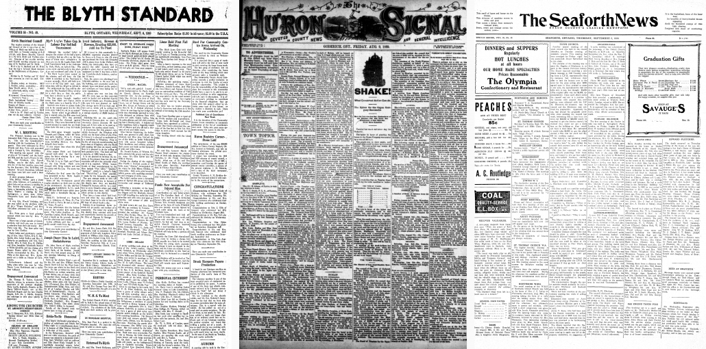 Digitized Newspapers – Huron County Museum